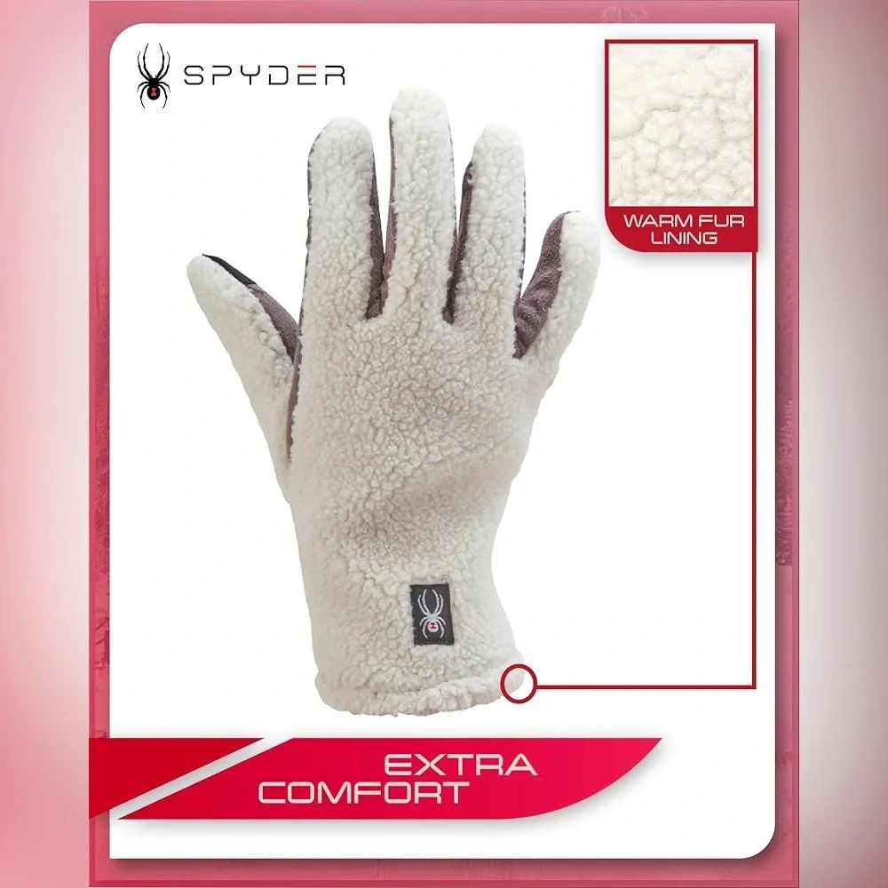 SPYDER women’s Warm Sherpa Fleece Gloves